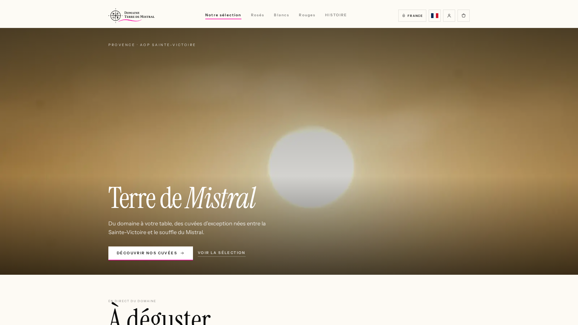 Aperçu du projet Terre de Mistral